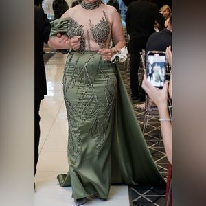 Olive Green Mermaid Dress